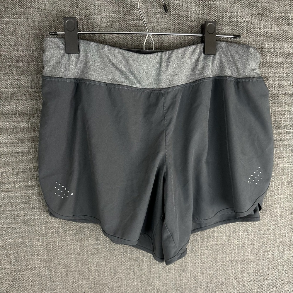 AVA Athletic Running Shorts Women's Medium (8-10) Gray Reflective Activewear